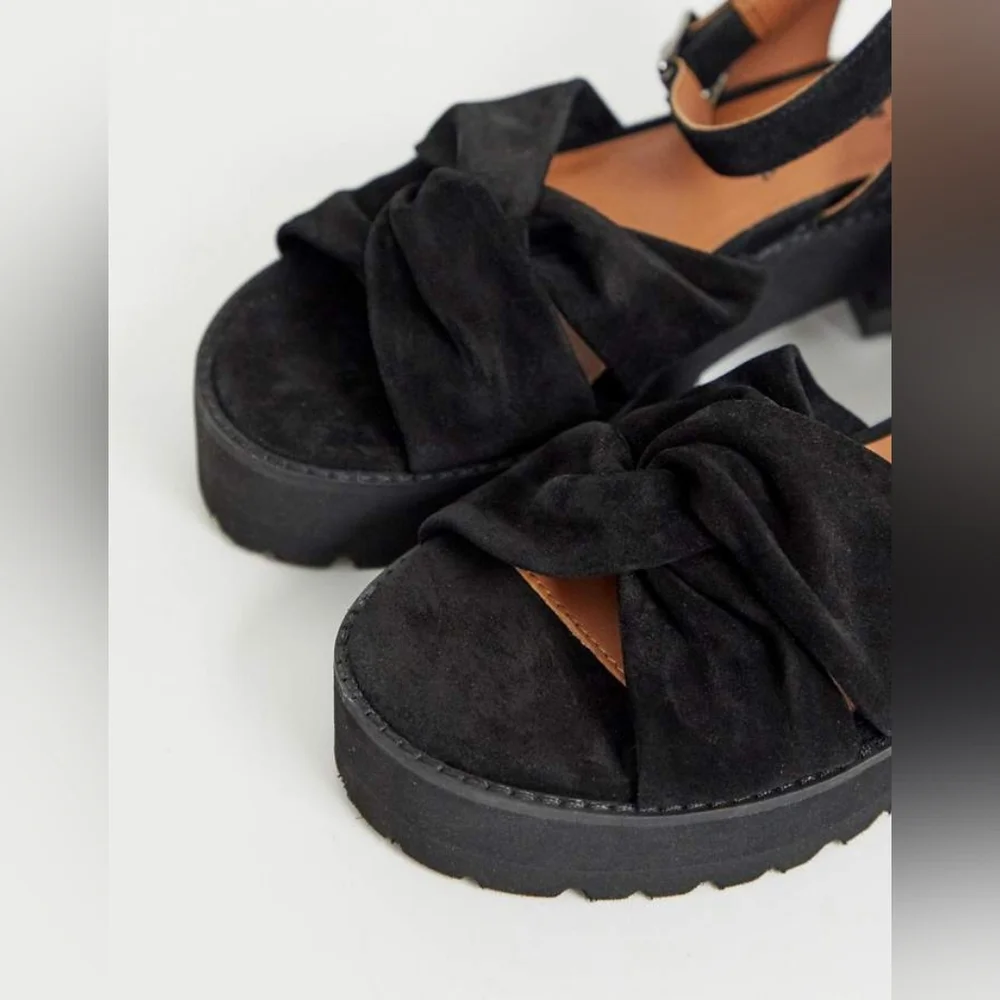 Free People Essex Chunky‎ Suede Strap Sandals